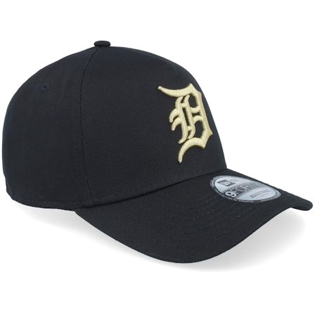 New Era - MLB Svart adjustable Caps - Detroit Tigers Golden Icons 9FORTY Black/Gold A-frame Adjustable @ Hatstore