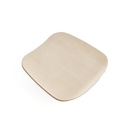 Sæde til skolestol YNGVE, metalstel, birk, str. 6