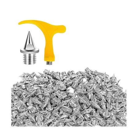 Pigger i rustfritt stål for sko, erstatningspigger for isbrodder Stålpyramidepigger for fotturer