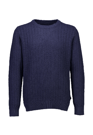 Lindbergh Recycle Cabel jumper Knit Tröjor Herr Blå XL
