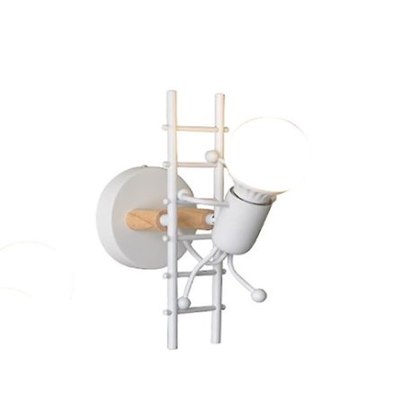 Humanoid Wall Lamp Interior Decoration Wrought Iron E27 Base Bedroom Kitchen (E1)