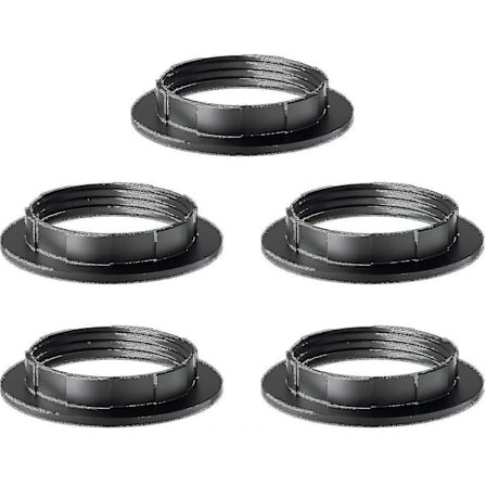 10 stk. Lampeskjerm Reduksjonsring E27 Konverter for Lampeholder Vri Plast Lampeskjerm Monteringsskive Adapterring