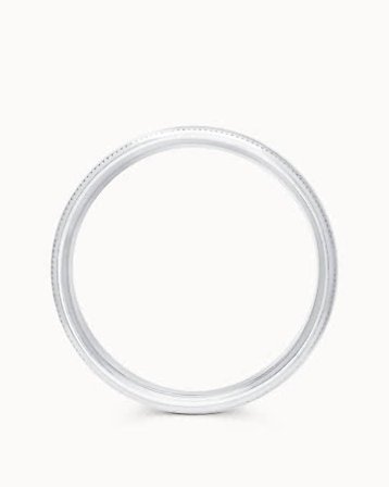 Glatt Ring Herre Michael 18K Hvitt Gull - Forlovelsesringer & Gifteringer hos Vanbruun