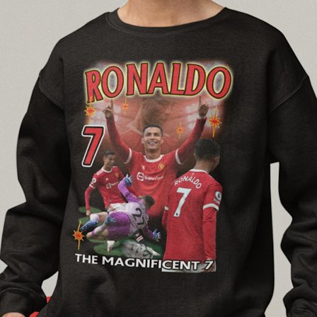 Ronaldo Sweatshirt - Man UTD & Portugal spelare tröja svart