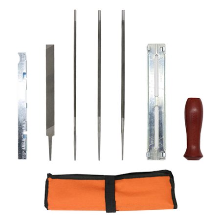 Profesjonell motorsagssliper 8-delt kjede-slipesett (Com