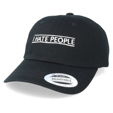 Iconic - Black Czapka Z Daszkiem - I Hate People Adjustable @ Hatstore