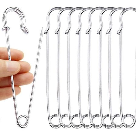 20 stk. Store sikkerhetsnåler 10 cm Kiltnåler Ekstra store nåler Sterke pleddnåler for kvinner 2025th