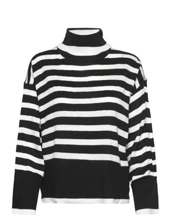 Vistripi Rollneck Knit Top/Ka Kilpikonnakaulus Poolopaita Musta Vila