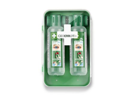 CEDERROTH Ögonduschskåp 2x500ml - Lyreco - Skyddsutrustning - Första Hjälpen - Ögondusch