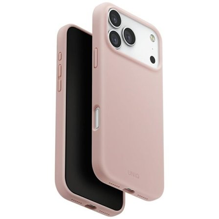 Uniq Lino iPhone 17 Pro Max Magclick laddningsfodral - Rosa