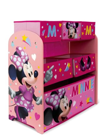 Arditex Toy Organizer With 1+2+3 Bins - Pink - ONE SIZE