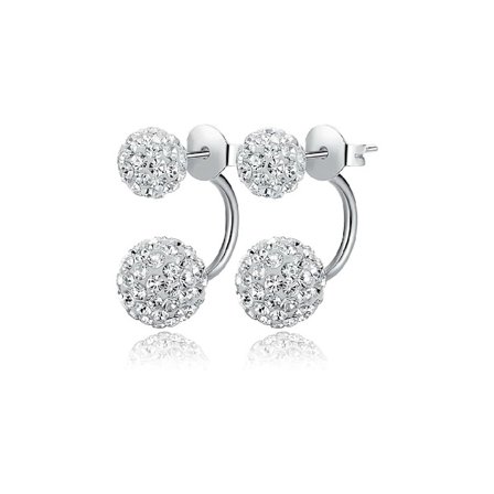 Krystallkule Øredobb Dobbel Kule Øredobb Smykker For Kvinner