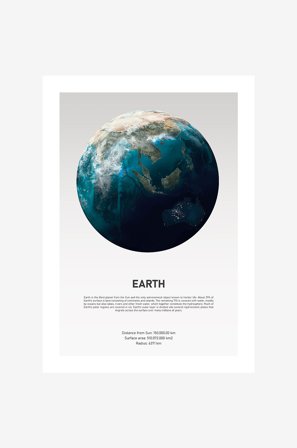 Malerifabrikken - Poster Earth Light - Hvit - Postere - Fra Homeroom