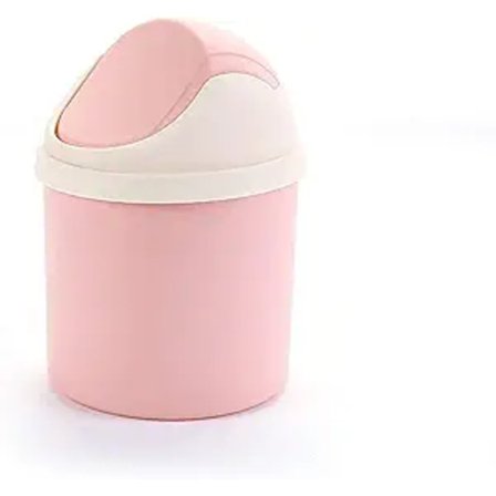 Skrivbordsminiplastavfallskorg med lock, bänkskiva soptunna