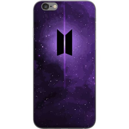 Kompatibel Mobilcover til Apple iPhone 6 Plus BTS-logo lilla galakse kpop hær-plakat rummet stjerne himmel koreansk musik band symbol ikon design