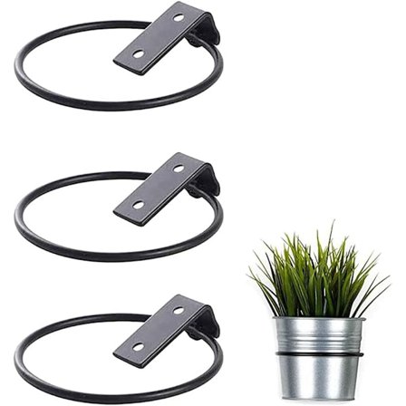 Sæt med 3 Væghængte Blomsterpotteholdere, Foldbar Metal Blomster DXGHC