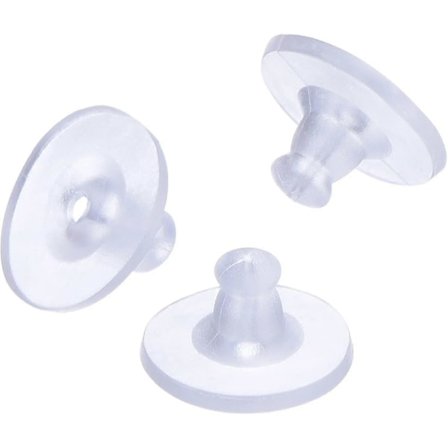 100 stk. klare gummi øreringe sikkerhedsbagstykker kobling øreringe pude gave