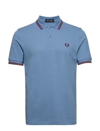 Twin Tipped Fp Shirt Polos Short-sleeved Blå Fred Perry