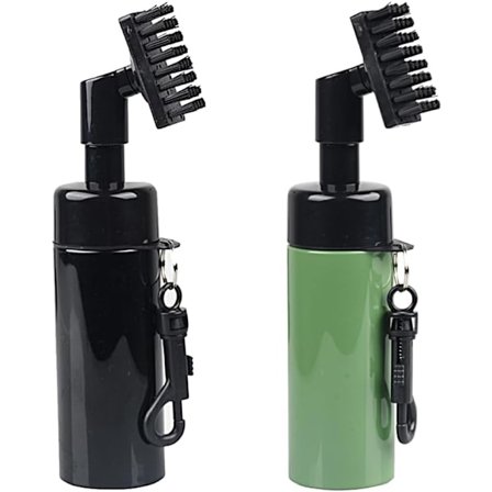 Golfkøllebørste Rillerenser med Indbygget Vand Spray og Krog, Golf Rillerensebørste til Golfbold Kølle Våd Skrub