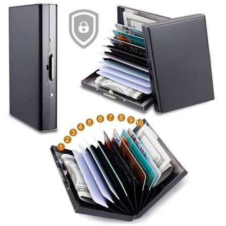 10 Lokeroa XL Design Ruostumaton Korttikotelo vähintään 10 kortille