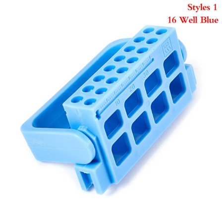 Bærbar 16 hullers endodontisk dispenser filbor Opbevaringsstativ Holder til dental endo rodkanal dentallaboratorieinstrument Bur Stand