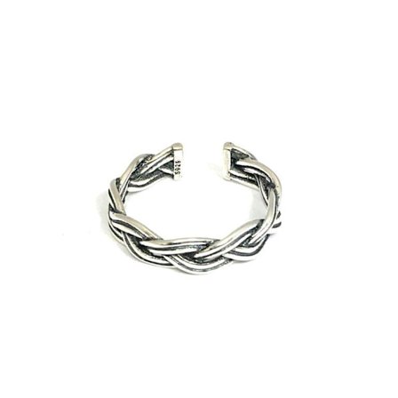 Genuine silver ring, S925, Braid