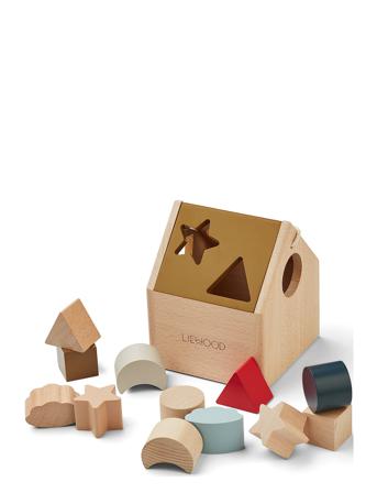 Ludwig Puzzle House Toys Baby Toys Educational Toys Sorting Box Toy Monivärinen/Kuvioitu Liewood