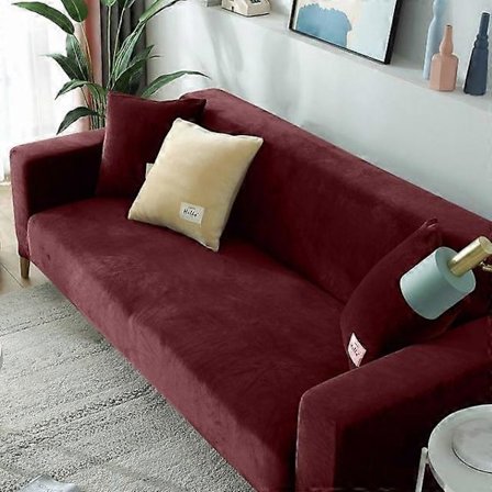 Sammet Plysch Sofföverdrag Elastiskt Tjockt Stretch Fåtöljöverdrag Hörnsofföverdrag För Vardagsrum L-formad 1 /2 /3 /4 Sits