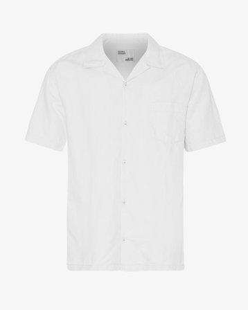 Linen Short Sleeved Shirt - Optical White M