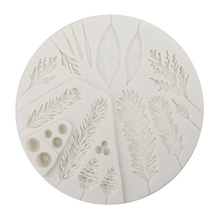 Silikonformar för choklad med tallbarrstema, köksredskap för bakning, DIY-bakformar för fondant