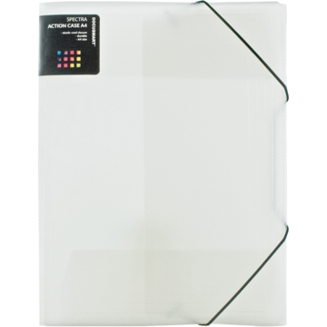 MAPPE PLAST A4 HVIT 3-KLAFF