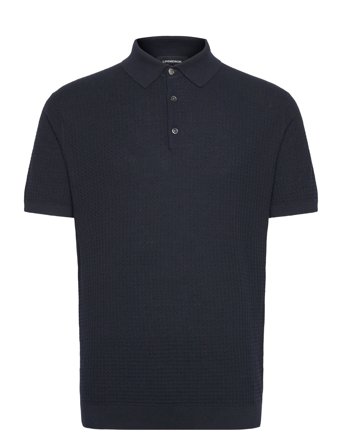 Lindbergh Black | Knitted Cable Polo S/S | S