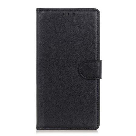 Litchi Skin Plånboksfodral för Samsung Galaxy A50 - Svart Svart