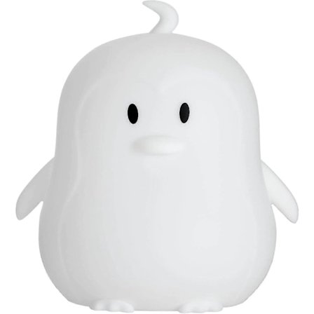 Nattlampa i silikon för barn, Mellanstor pingvin med färgskiftande ljus