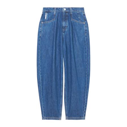 Marc O'Polo Stine pleated barrel cropped jeans Blå, Dame, Størrelse: W28 L34