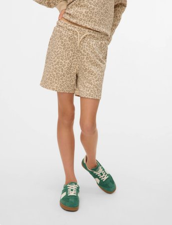Vero Moda Girl Vmbrenda Animal Hw Shorts Jrs Girl - Beige - 128