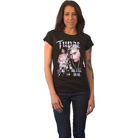 Tupac Shakur Dam/Dam All Eyez On Me T-shirt 16 UK Svart