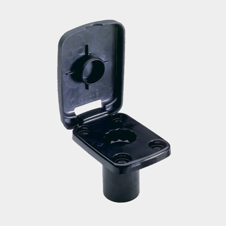 Montážní držák pro držák prutu Attwood Pro II, zapuštěná montáž, černý, vhodný pro Pro II