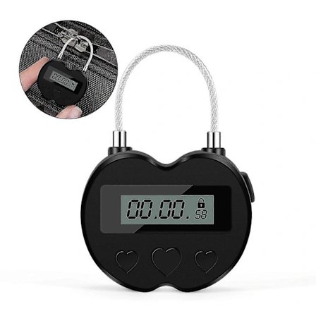 Smart Time Lock LCD-display Tidslås Multifunktionel Elektronisk Timer til Rejser, Vandtæt USB Genopladelig Midlertidig Timer Hængelås