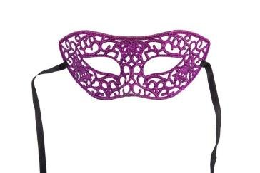 Carnival Toys 1384 - Maschera In Plastica Intagliata Con Glitter Viola