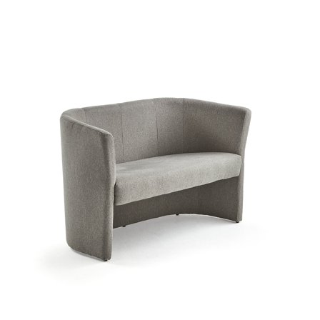 Clubsofa CLOSE, Zweisitzer, Textilbezug hellgrau