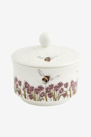 Royal Worcester - Sockerskål med lock Wrendale Design (bumble Bee) 0,3 l - Flerfärgad - Servering- & salladsskålar - Från Homeroom