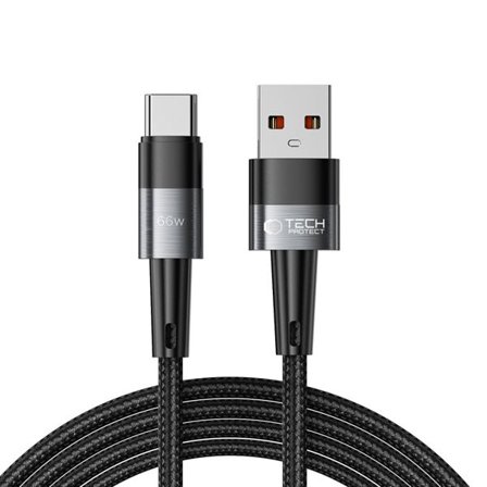 Tech-Protect UltraBoost USB-C / USB-C 66W 6A 2m Kabel - Grå