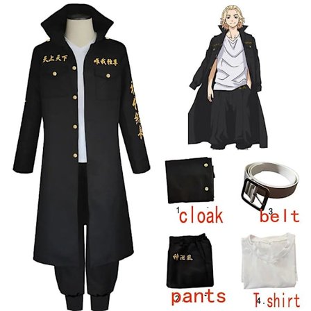 Anime Tokyo Revengers Sano Manjiro Cosplay Kostyme Unisex Tokyo Manji Gang Mikey Jakke Kappe Bukser Halloween Fest