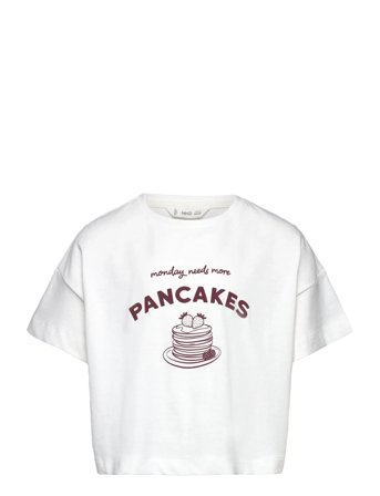 Short-Sleeved Printed T-Shirt White Mango