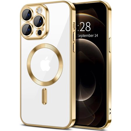 iPhone 13 PRO Cover – Metallic Cover med Magnetisk Kompatibilitet, Slankt Design - Guld
