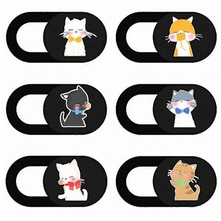 6 st Laptop PC Sekretesslinsskydd Telefon Webbkameraskydd Webbkamerablocker Laptop Kameraskydd Glid