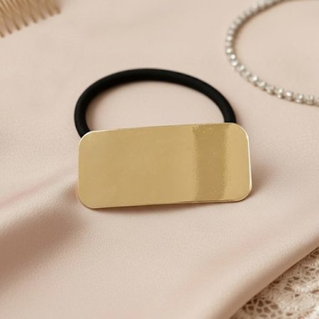 Casual Lucienne Elastik med Geometrisk Guld Sort / Guld