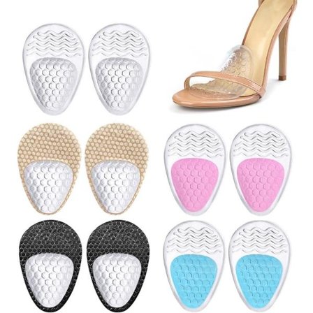 5-Par Pakke - Fot Gel Såler - Selvklebende Myke Gel Såler - Hælkudeputer Gel Såler (Flere Farger)