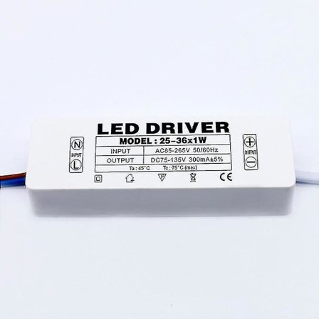 25 36W 300mA Led-ohjain Virtalähde Ac85 265v Valonmuuntajat Ledille (FMY)